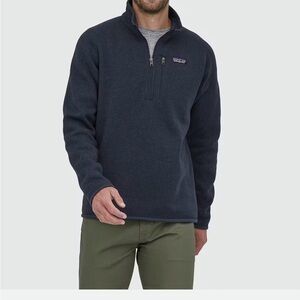 Patagonia Men’s Better Sweater quarter zip size large new navy